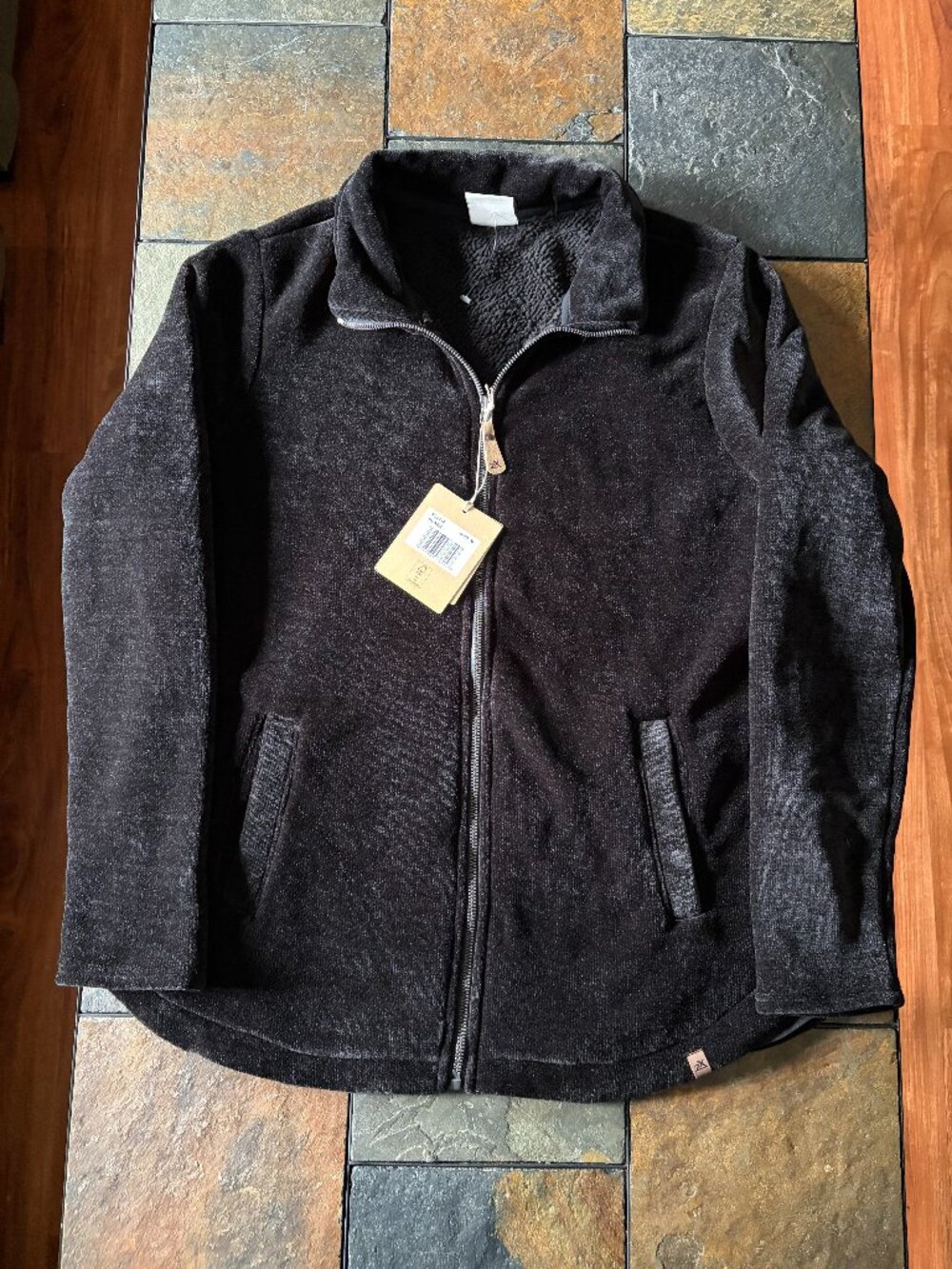 ZeroXposur plush cord-knit jacket women's black NWT size M
